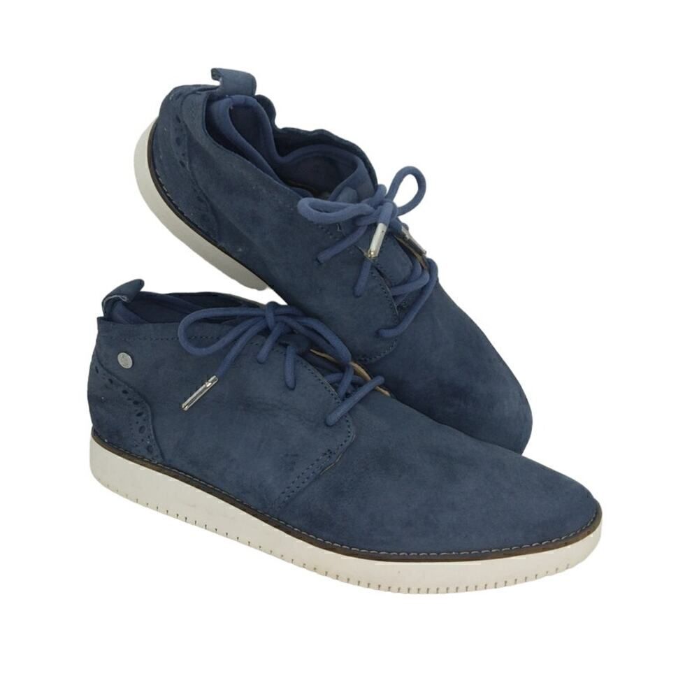 Hush Puppies Womens Pre-owned Blue Suede Casual Lace-up Sneakers - sz. 7